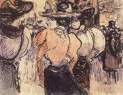 Henry Somm Stylish Ladies in the Street oil painting